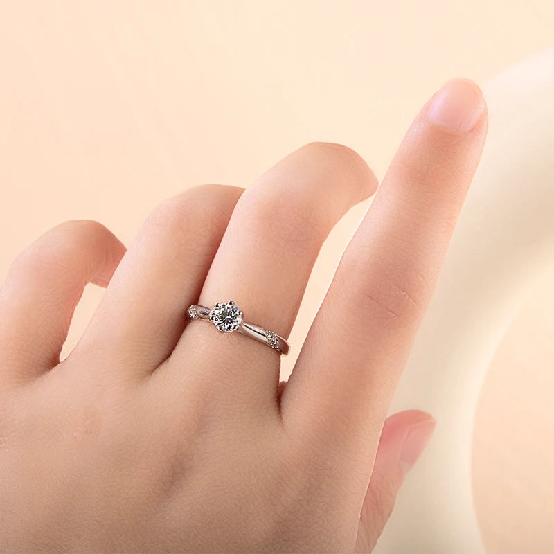 Gica Gema Bagues en diamant moissanite 1 à 3 carats pour femmes, bijoux fins en argent sterling 925, fiançailles, mariage, femme, Anillo