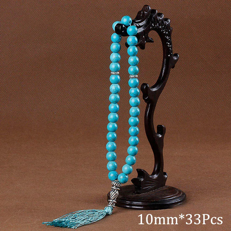 Islamic Tasbih Muslim Rosary Beads 33 Prayer Rosary For Men Bracelet For Men Accessory Natural Stone Agates Handmade Turkey