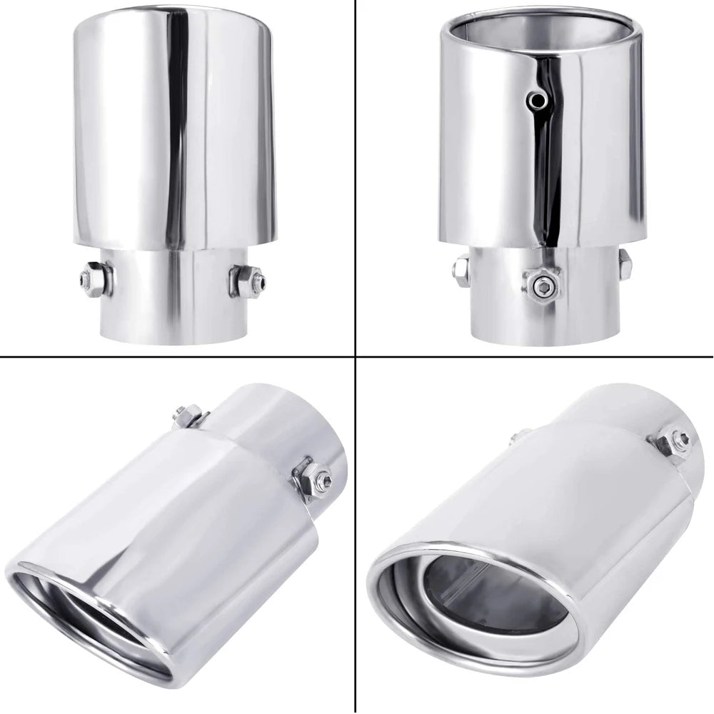 Universal Stainless Steel Car Exhaust Tail Muffler Tip Pipe -Adjustable Fit Pipes Diameter 1.5 inch to 2.25 inch (3.81cm-5.7cm)