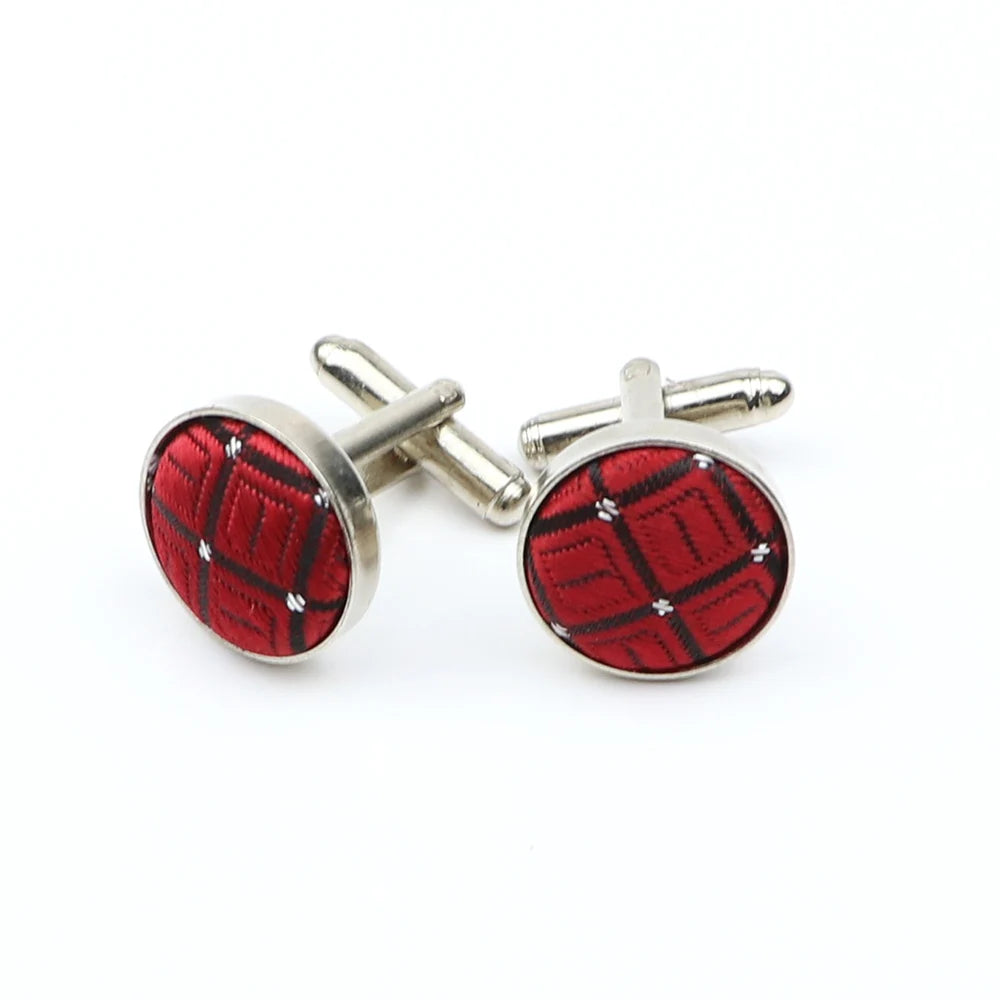 Boutons de manchette design à pois de haute qualité pour hommes, noir, rouge, mode, accessoires de chemise, ronds, neufs, bijoux, cadeau, vente en gros