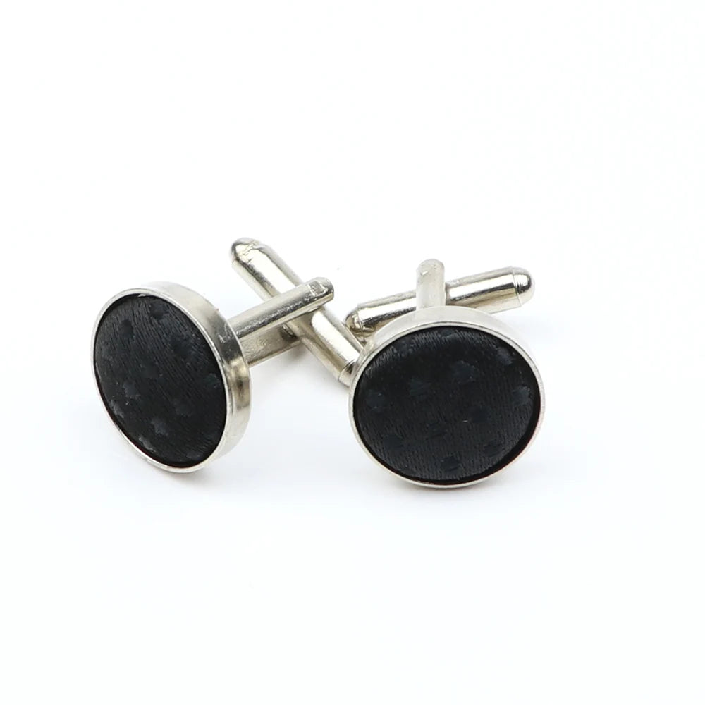 Boutons de manchette design à pois de haute qualité pour hommes, noir, rouge, mode, accessoires de chemise, ronds, neufs, bijoux, cadeau, vente en gros