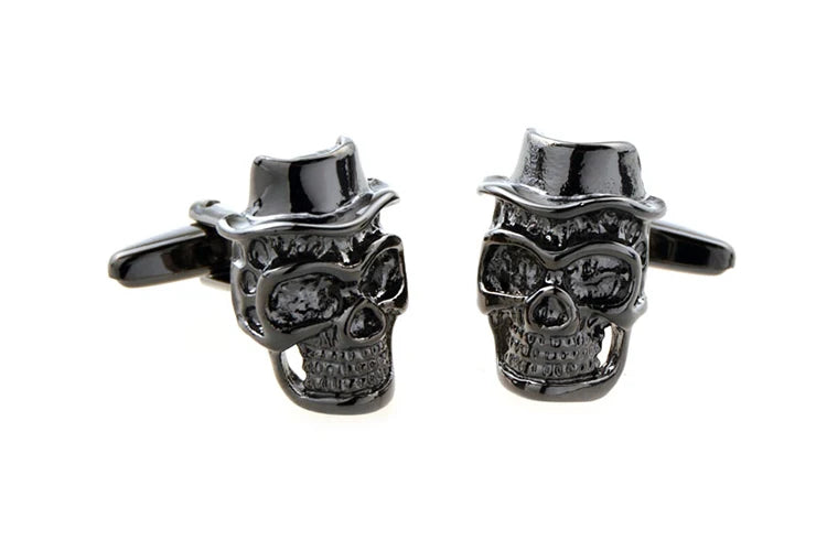 Boutons de manchette noirs pour hommes, en laiton de qualité, divers modèles vintage, vente en gros et au détail.