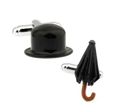 Boutons de manchette noirs pour hommes, en laiton de qualité, divers modèles vintage, vente en gros et au détail.