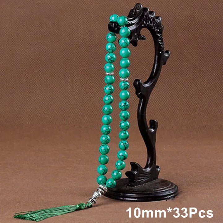 Islamic Tasbih Muslim Rosary Beads 33 Prayer Rosary For Men Bracelet For Men Accessory Natural Stone Agates Handmade Turkey