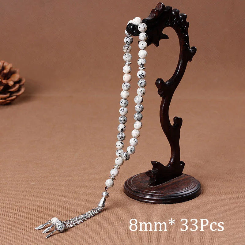 Islamic Tasbih Muslim Rosary Beads 33 Prayer Rosary For Men Bracelet For Men Accessory Natural Stone Agates Handmade Turkey