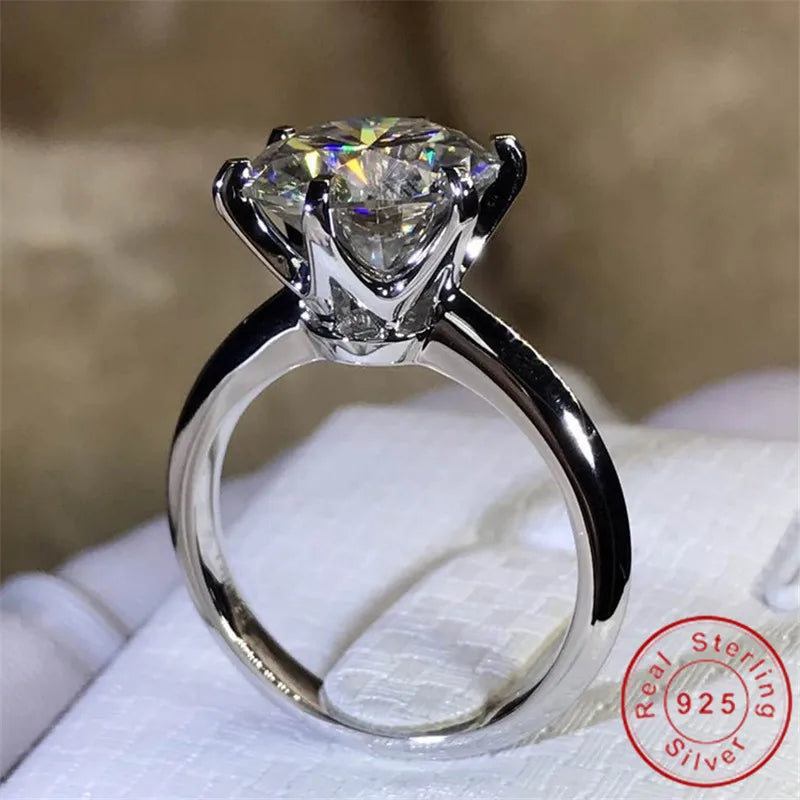 Solitaire 1,5 carat diamant de laboratoire bague en or 24K originale en argent sterling 925, bagues de fiançailles et de mariage pour femmes, bijoux de mariée