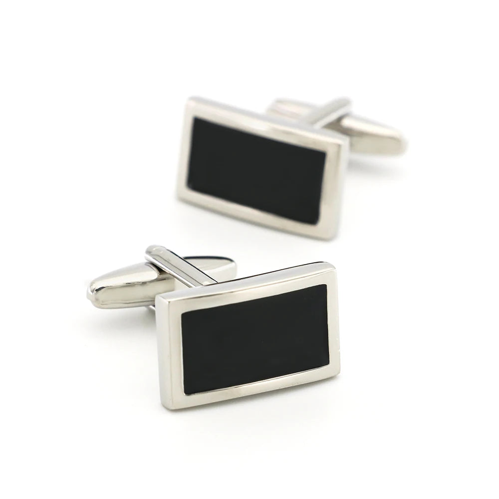 Boutons de manchette noirs pour hommes, en laiton de qualité, divers modèles vintage, vente en gros et au détail.