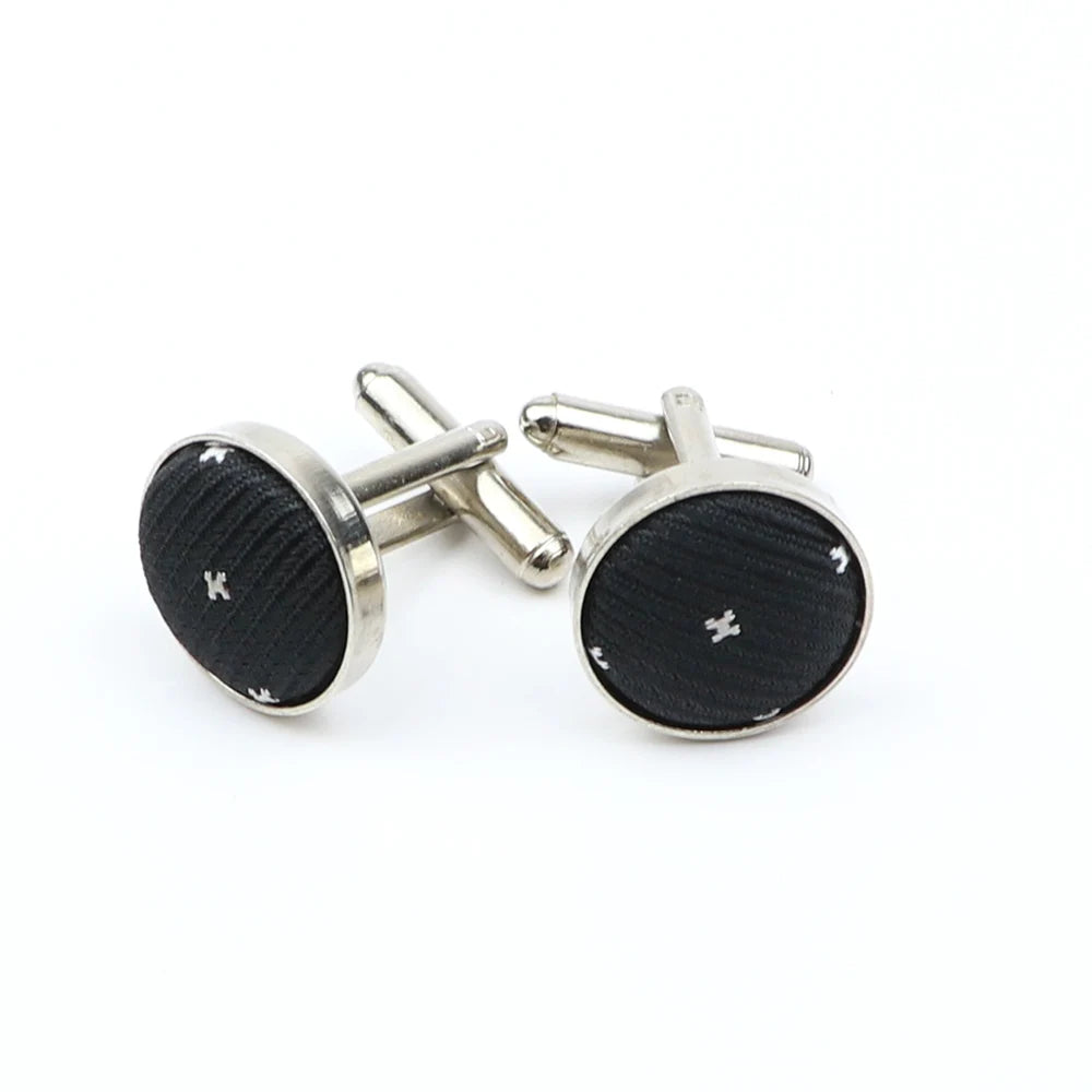 Boutons de manchette design à pois de haute qualité pour hommes, noir, rouge, mode, accessoires de chemise, ronds, neufs, bijoux, cadeau, vente en gros