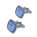 Opal Stone Cufflinks For Mens Shirt French Style Opal Stone Cats Eye Metal Rhinestone Cufflink Men Suit Wedding Business Jewelry