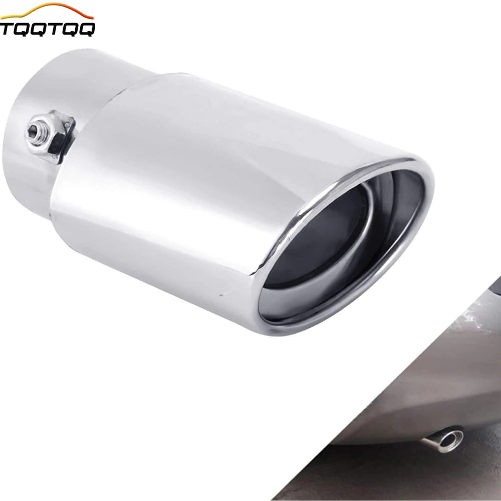 Universal Stainless Steel Car Exhaust Tail Muffler Tip Pipe -Adjustable Fit Pipes Diameter 1.5 inch to 2.25 inch (3.81cm-5.7cm)