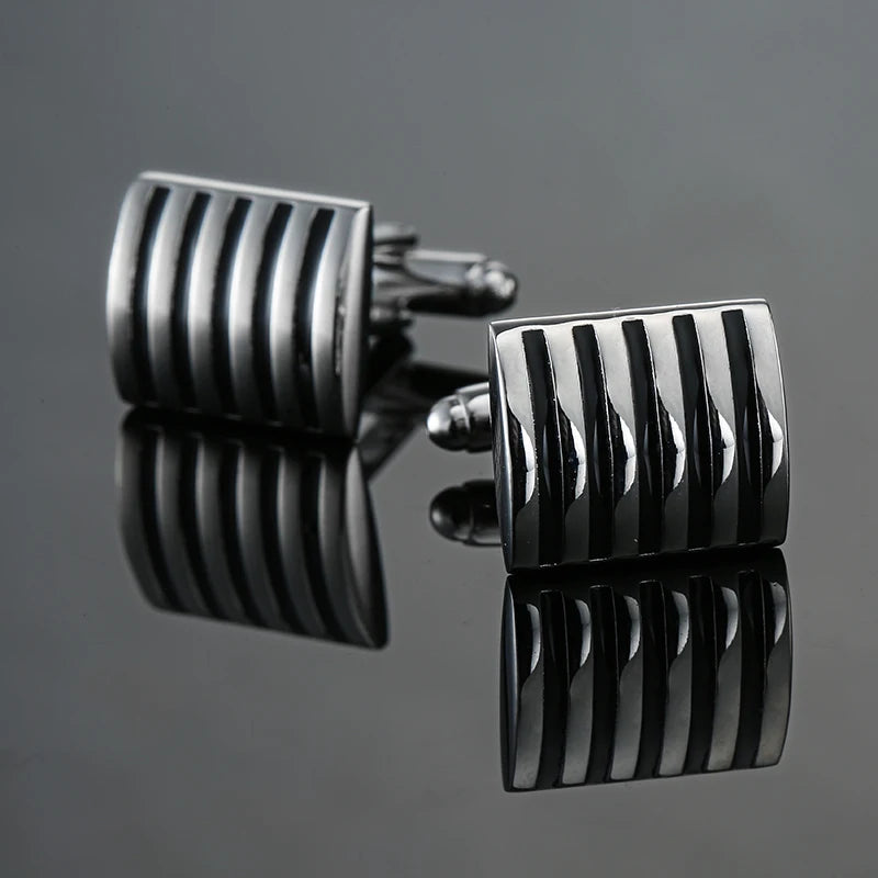 Boutons de manchette chemise française classique Émail rouge bleu noir peint à la main de haute qualité boutons en métal accessoires vestimentaires pour hommes bijoux