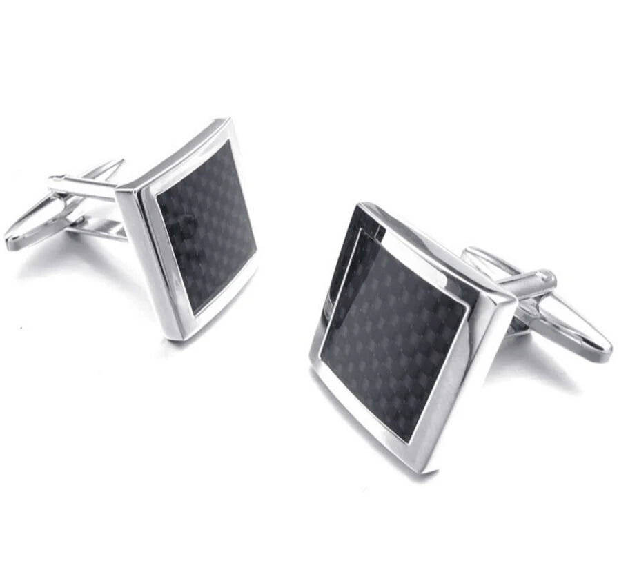 Boutons de manchette noirs pour hommes, en laiton de qualité, divers modèles vintage, vente en gros et au détail.
