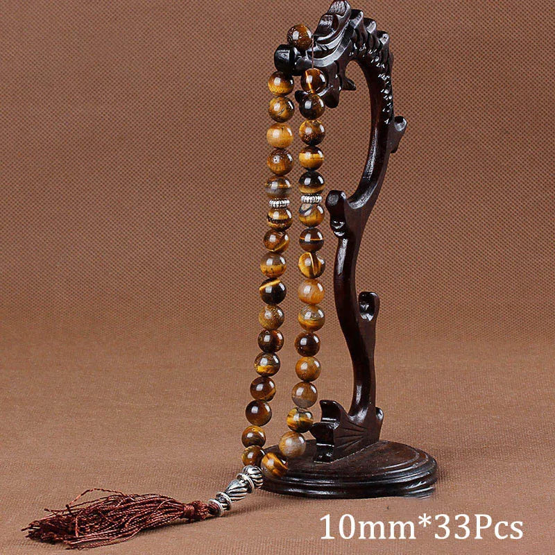 Islamic Tasbih Muslim Rosary Beads 33 Prayer Rosary For Men Bracelet For Men Accessory Natural Stone Agates Handmade Turkey