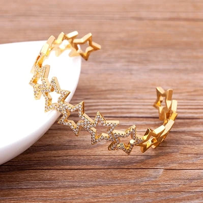 Nidin Nouveau Design de Mode Luxe Marque Manchette Bracelets Tendance Cuivre Zircon Cubique Bracelets Pour Femmes Fête Anniversaire Bijoux Cadeau