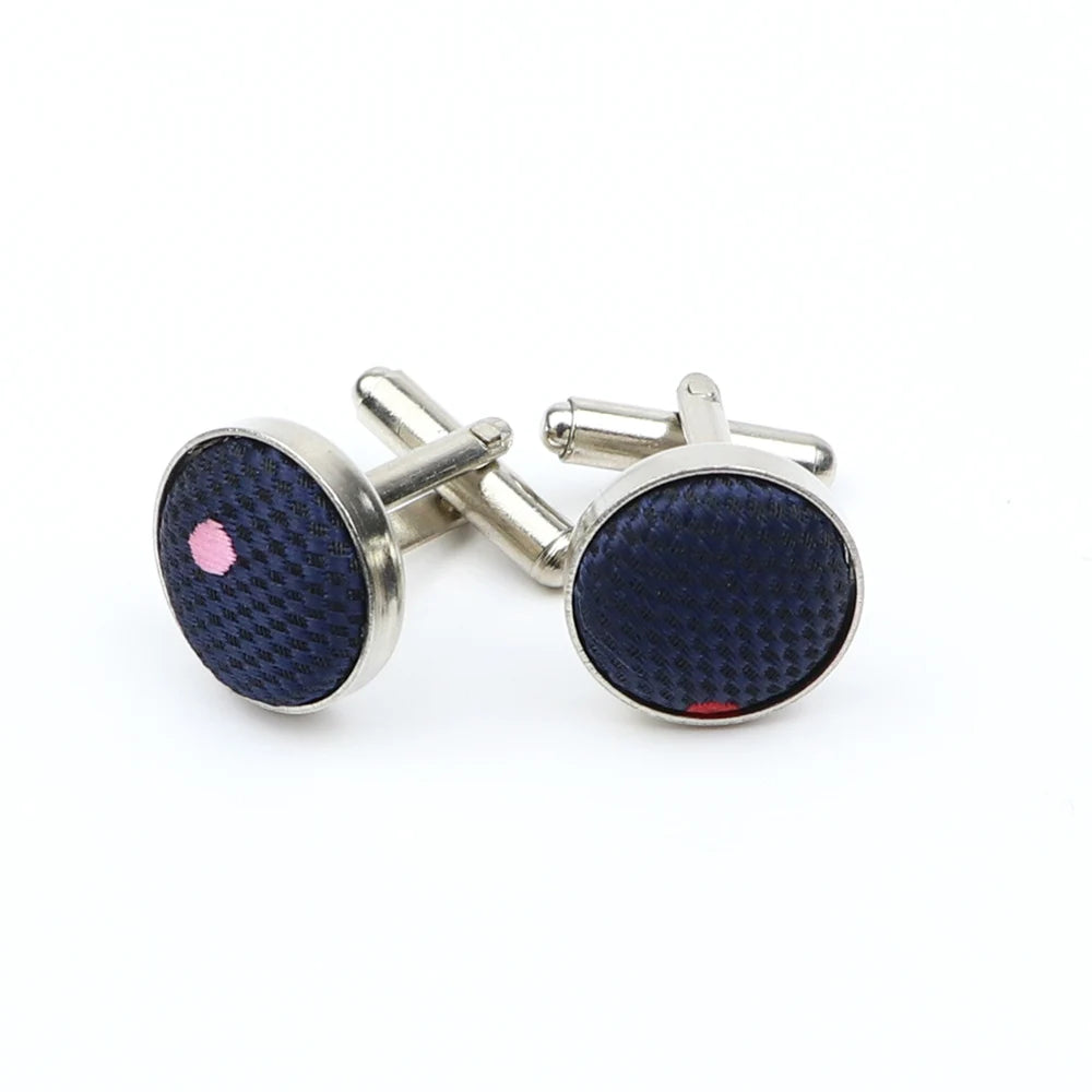 Boutons de manchette design à pois de haute qualité pour hommes, noir, rouge, mode, accessoires de chemise, ronds, neufs, bijoux, cadeau, vente en gros