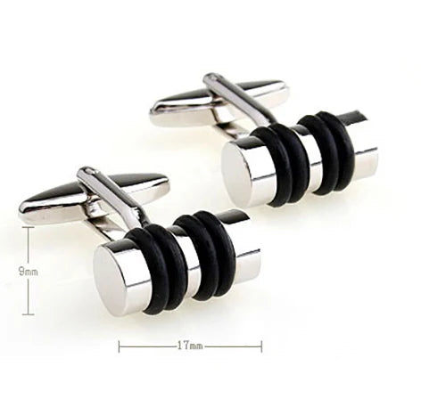 Boutons de manchette noirs pour hommes, en laiton de qualité, divers modèles vintage, vente en gros et au détail.