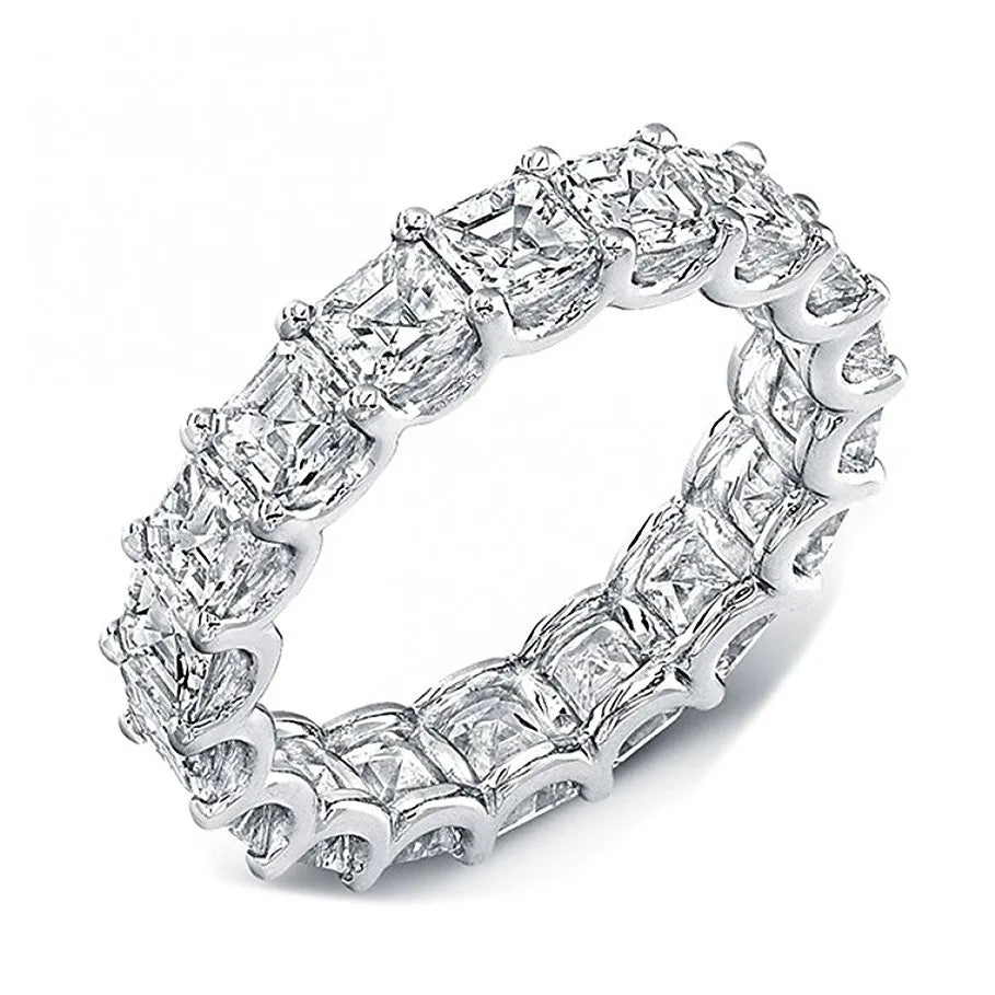 choucong Ensembles de 3 bagues de déclaration en argent sterling 925, taille princesse AAAAA cz, bagues de fiançailles et de mariage pour femmes