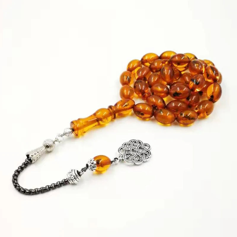 Misbaha Real Insect Rosary 33 Muslim Tasbih Ramadan Eid gift Islamic accseeories prayer beads Man's Misbaha 33 bead bracelet