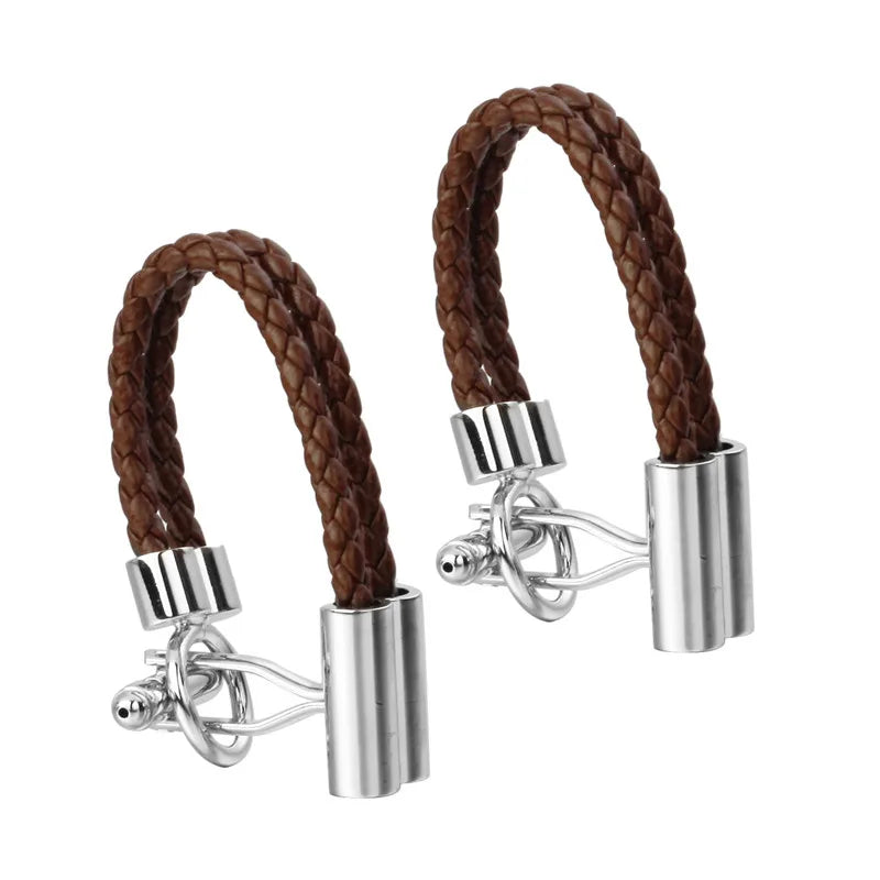 Bouton de manchette de luxe C-MAN noir pour hommes Boutons de manchette de marque Boutons de manchette de haute qualité argentés abotoaduras Bijoux