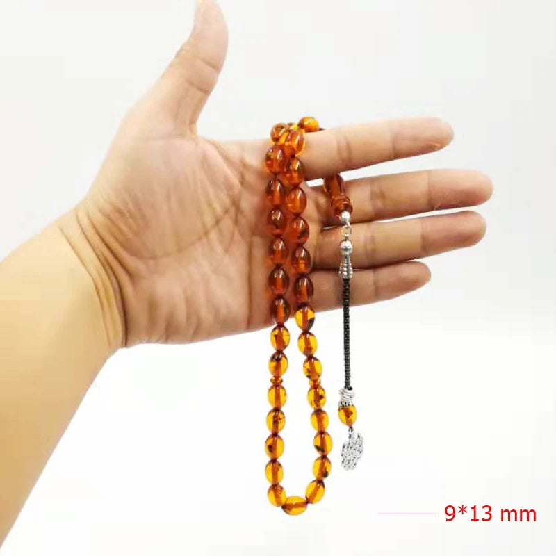 Misbaha Real Insect Rosary 33 Muslim Tasbih Ramadan Eid gift Islamic accseeories prayer beads Man's Misbaha 33 bead bracelet