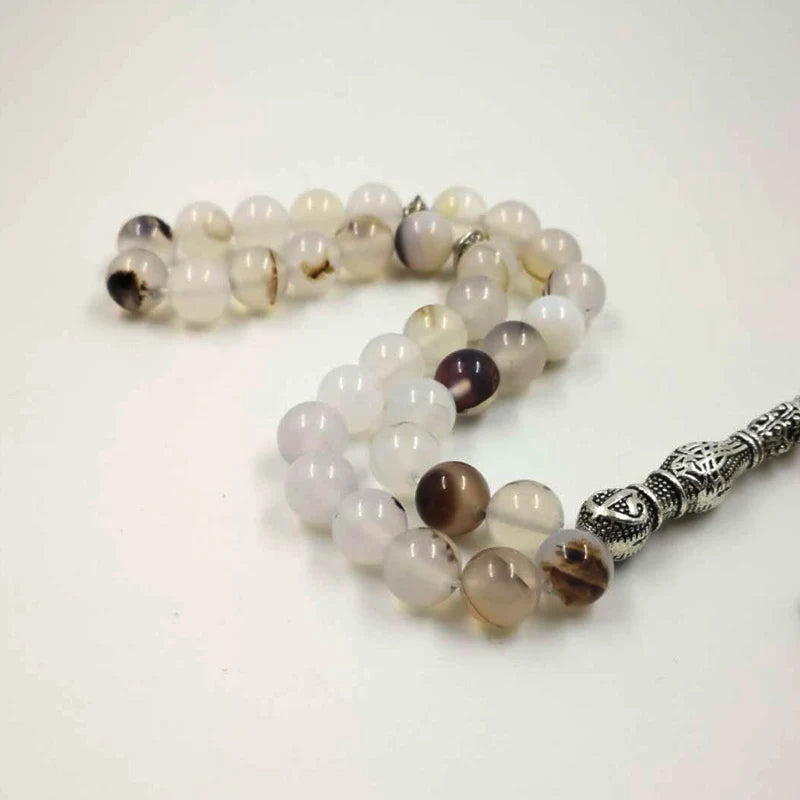 Natural agates stone Tasbih 33 66 99beads Islamic Luxurious rosary men Muslim misbaha gemstone prayer beads bracelets Eid gift