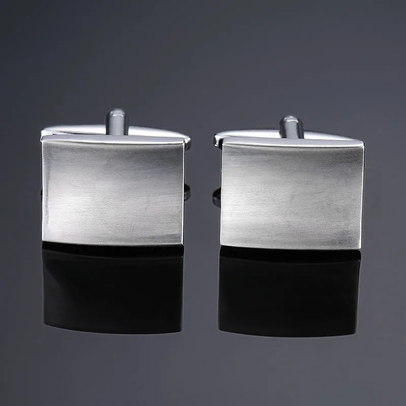 XKZM Nouvelle marque de bijoux de luxe Boutons de manchette carrés gravés au laser en métal Boutons de manchette pour chemises d'hommes Livraison directe