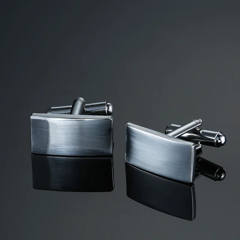 XKZM Nouvelle marque de bijoux de luxe Boutons de manchette carrés gravés au laser en métal Boutons de manchette pour chemises d'hommes Livraison directe