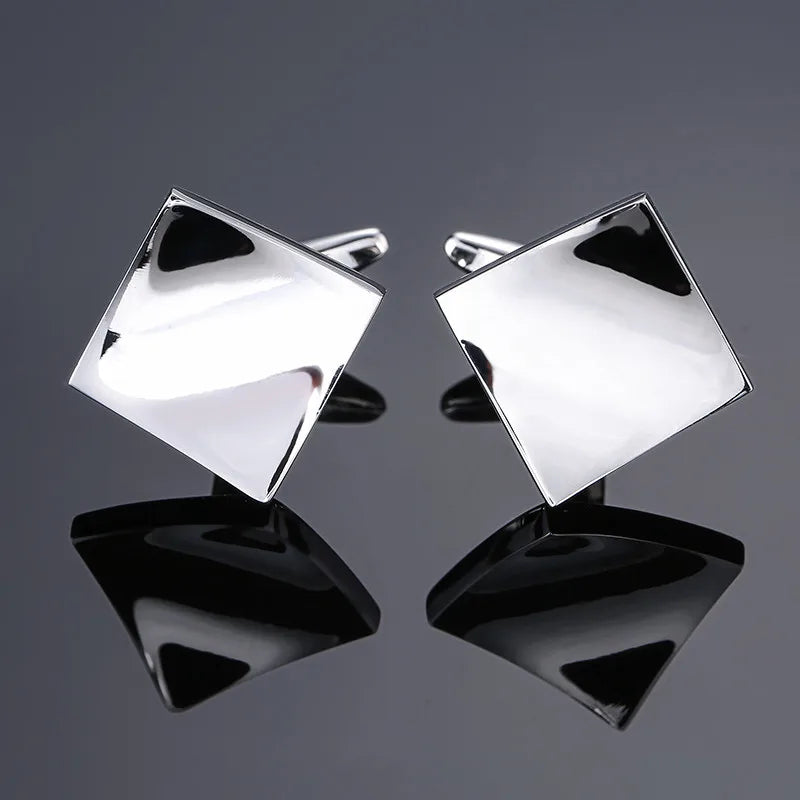 XKZM Nouvelle marque de bijoux de luxe Boutons de manchette carrés gravés au laser en métal Boutons de manchette pour chemises d'hommes Livraison directe