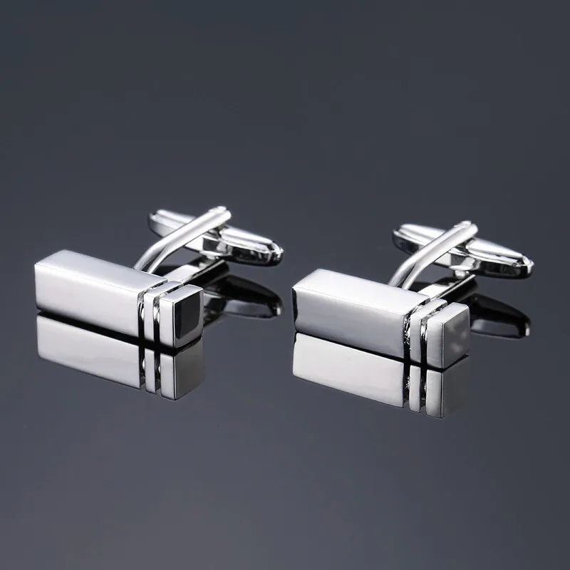 XKZM Nouvelle marque de bijoux de luxe Boutons de manchette carrés gravés au laser en métal Boutons de manchette pour chemises d'hommes Livraison directe