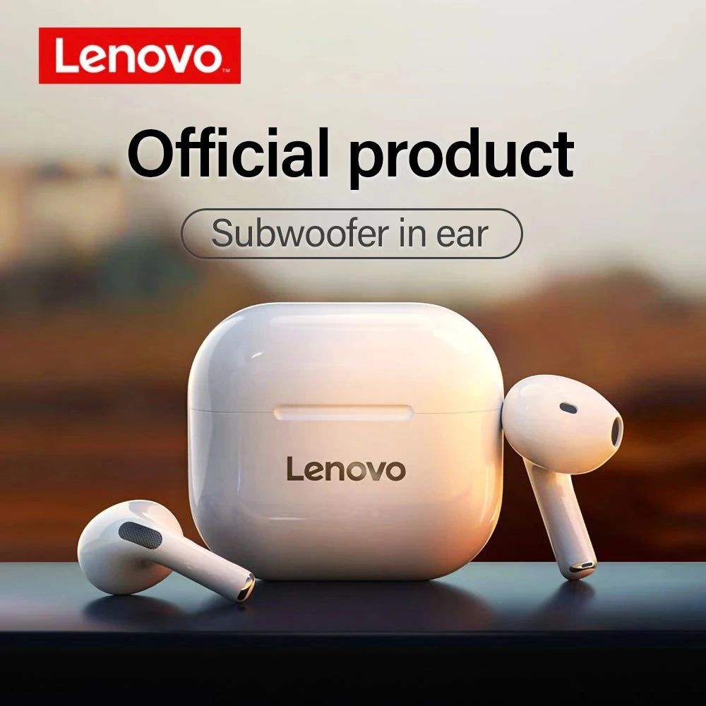 Écouteurs sans fil Lenovo LP40 d'origine TWS Bluetooth Écouteurs de sport à commande tactile Casque stéréo pour téléphone Android