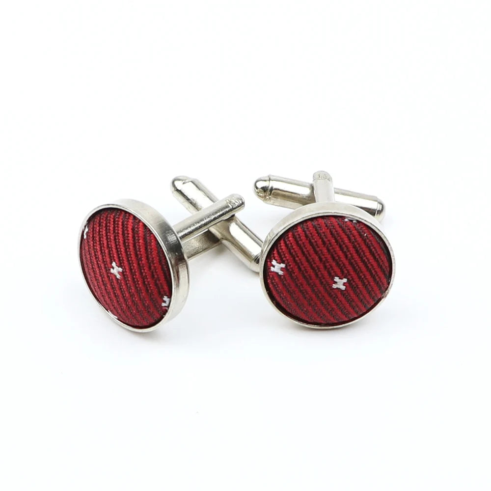 Boutons de manchette design à pois de haute qualité pour hommes, noir, rouge, mode, accessoires de chemise, ronds, neufs, bijoux, cadeau, vente en gros
