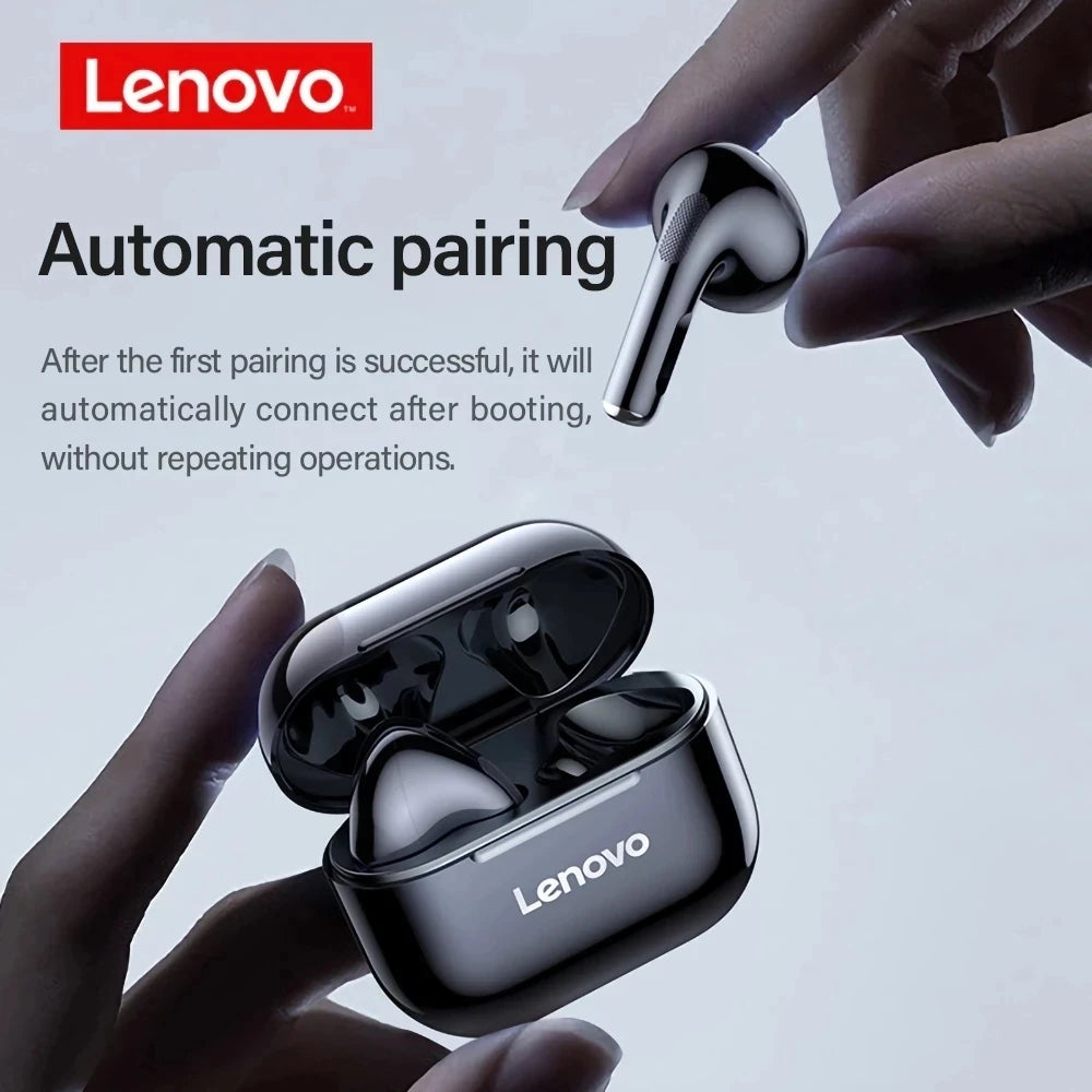 Écouteurs sans fil Lenovo LP40 d'origine TWS Bluetooth Écouteurs de sport à commande tactile Casque stéréo pour téléphone Android