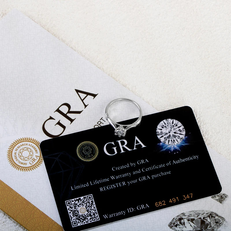 Gica Gema Bagues en diamant moissanite 1 à 3 carats pour femmes, bijoux fins en argent sterling 925, fiançailles, mariage, femme, Anillo