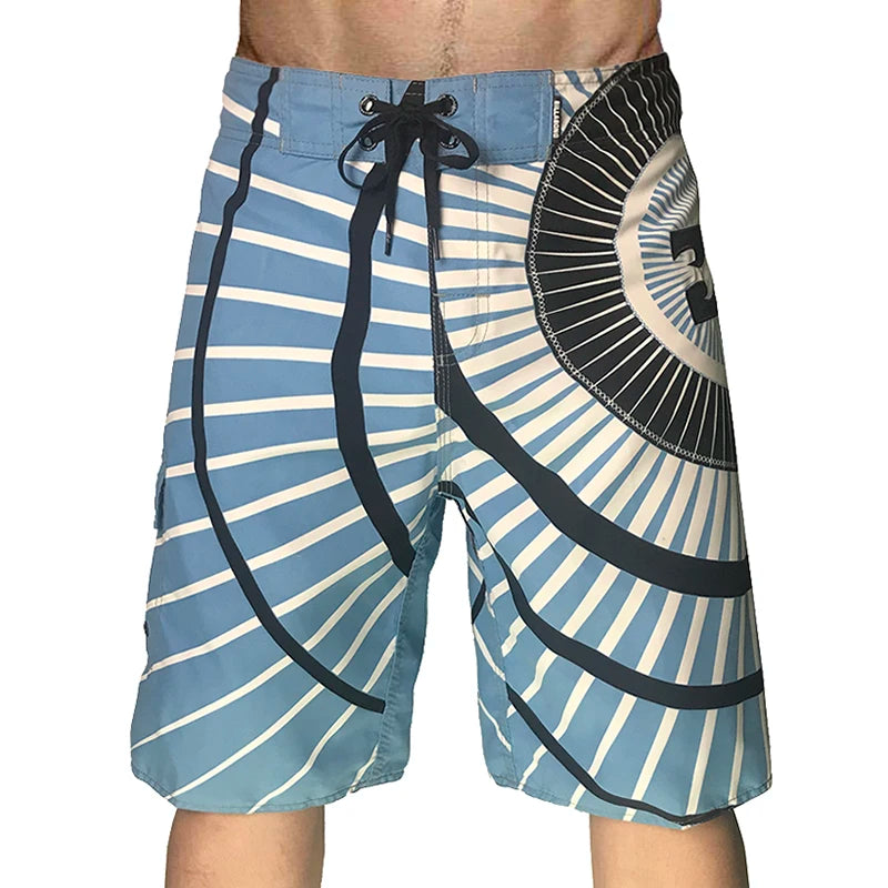 Shorts de plage tendance pour hommes, shorts d'été imprimés en 3D, shorts de surf pour hommes, maillot de bain, shorts de plage, pantalons de survêtement, course à pied, randonnée