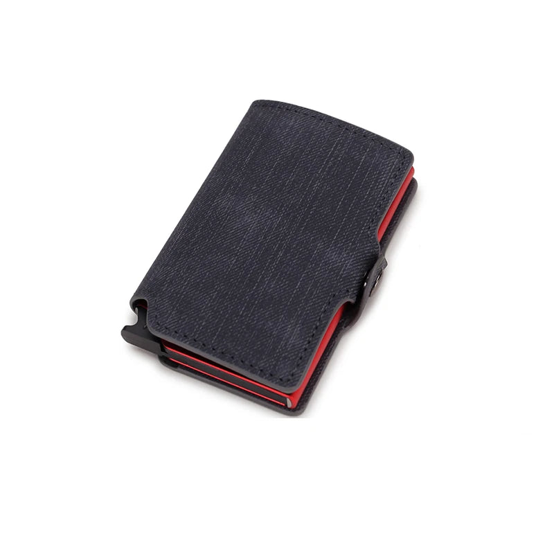 Porte-cartes en cuir RFID pour femmes, couleur unie, vintage, court, avec fermoir, pour dames et jeunes filles, rose, pochette