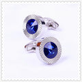 Boutons de Manchette Homme Cône Cristal Bleu Avocat Classique Prisme Bouton de Manchette Designer Haute Qualité Chemise Homme Poignets Fuselés
