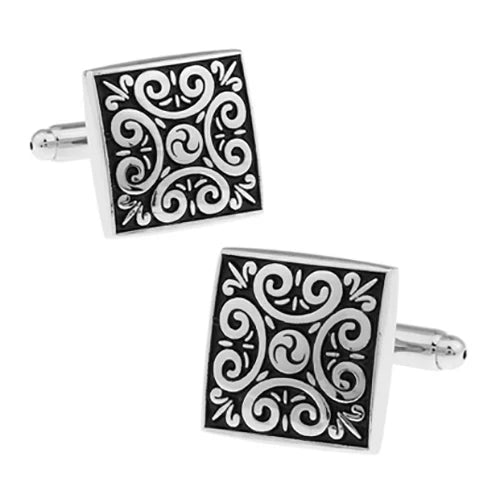 Boutons de manchette noirs pour hommes, en laiton de qualité, divers modèles vintage, vente en gros et au détail.