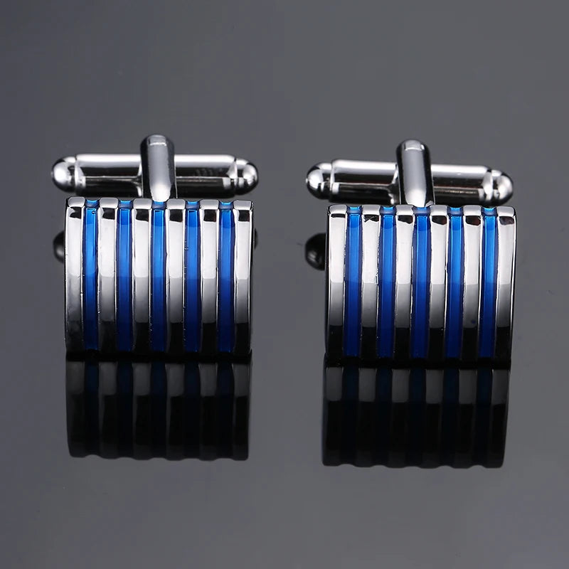 Boutons de manchette chemise française classique Émail rouge bleu noir peint à la main de haute qualité boutons en métal accessoires vestimentaires pour hommes bijoux