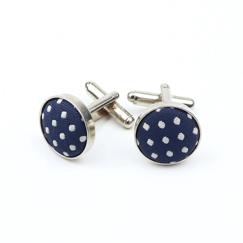 Boutons de manchette design à pois de haute qualité pour hommes, noir, rouge, mode, accessoires de chemise, ronds, neufs, bijoux, cadeau, vente en gros