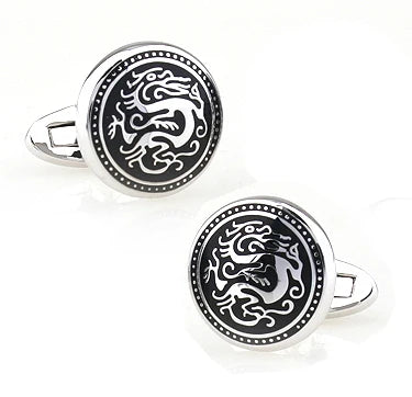 Boutons de manchette noirs pour hommes, en laiton de qualité, divers modèles vintage, vente en gros et au détail.