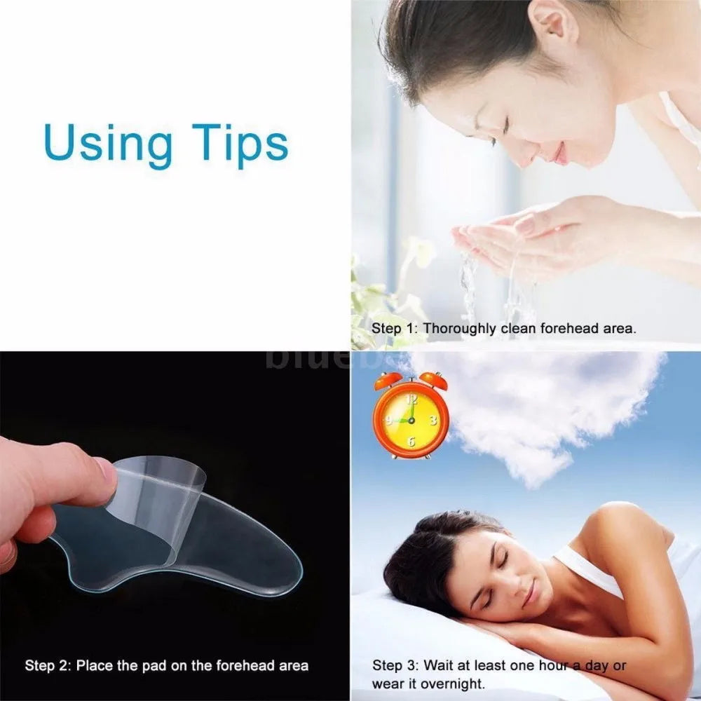 Patchs réutilisables anti-rides pour les yeux, le menton et le front, 100 % silicone de qualité médicale, invisibles pour le lifting du visage