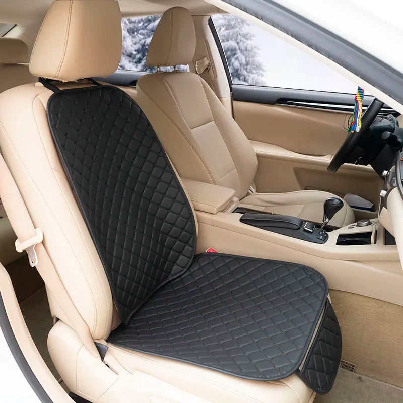Housses de siège de voiture en cuir, protection de siège avant/arrière toutes saisons, coussin de siège de voiture, tapis, accessoires intérieurs automobiles universels
