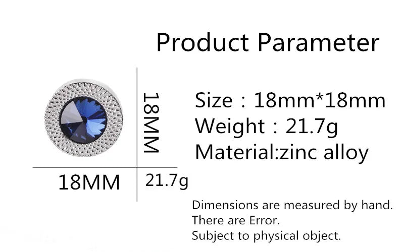 Boutons de Manchette Homme Cône Cristal Bleu Avocat Classique Prisme Bouton de Manchette Designer Haute Qualité Chemise Homme Poignets Fuselés