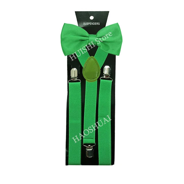 Ensemble Bretelles et Nœud Papillon en Promotion pour Hommes Femmes Garçons Fête Mariage – Bretelles Y-Back Chemise Nœud Papillon Papillon Accessoires de Costume Cadeau