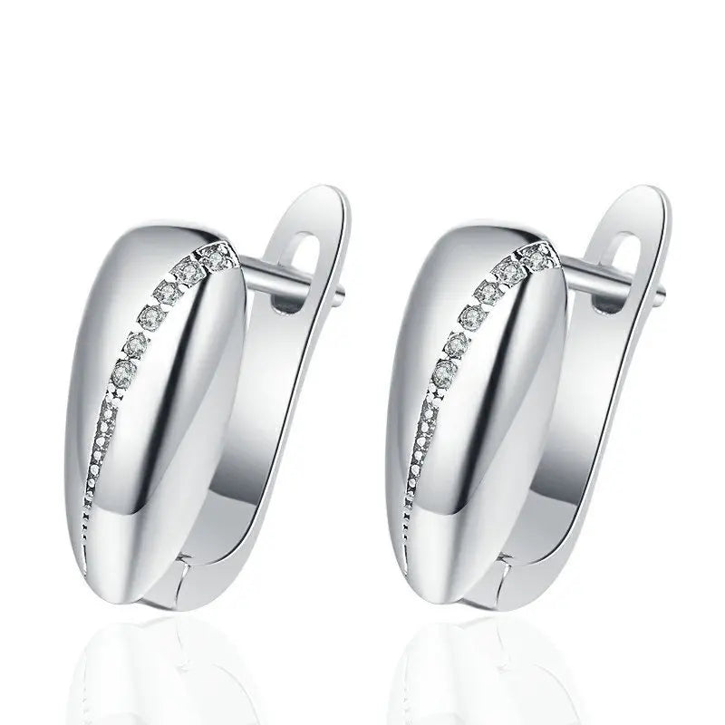 Boucles d'oreilles en argent sterling 925 Bijoux de haute qualité Rétro Motif simple Zircon violet blanc Boucles d'oreilles Meilleures ventes