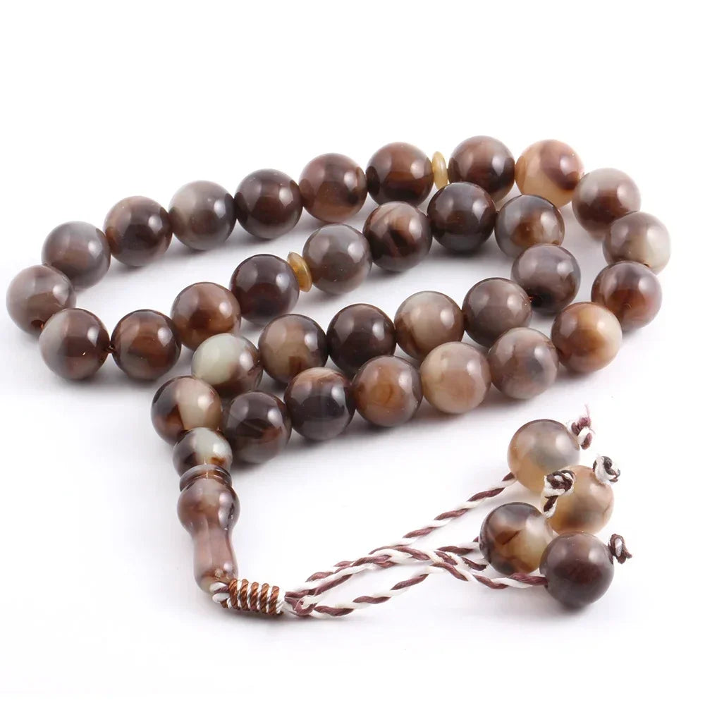 Yoga Bracelet 10 Styles Semi Precious Stone Prayer 14mm Round Rosary Bracelet Meditation Bracelet Muslim Ramadan Boho Jewelry