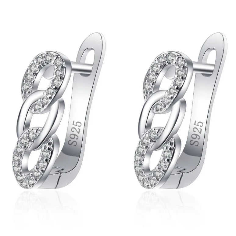 Boucles d'oreilles en argent sterling 925 Bijoux de haute qualité Rétro Motif simple Zircon violet blanc Boucles d'oreilles Meilleures ventes