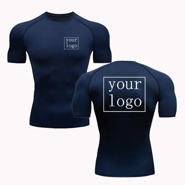 Nouveau T-shirt de compression personnalisé Votre logo Design Top Hommes Femmes Imprimer Design Original T-shirts Course Entraînement Gym T-shirt Séchage Rapide