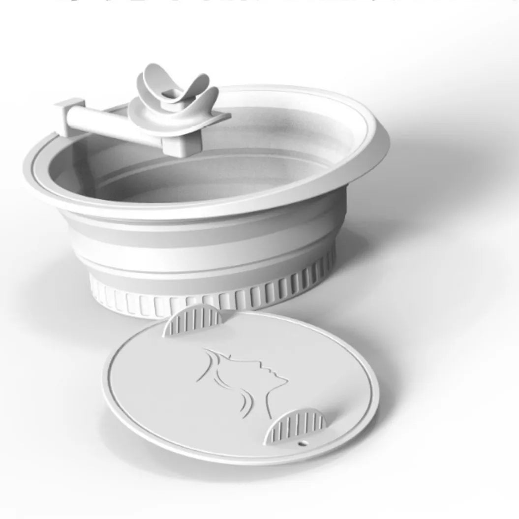 Bassine à glace pliable en silicone, bac à glaçons intégré, bol facial pour raffermissement cutané, plongeon anti-inflammatoire, portable pour l'été