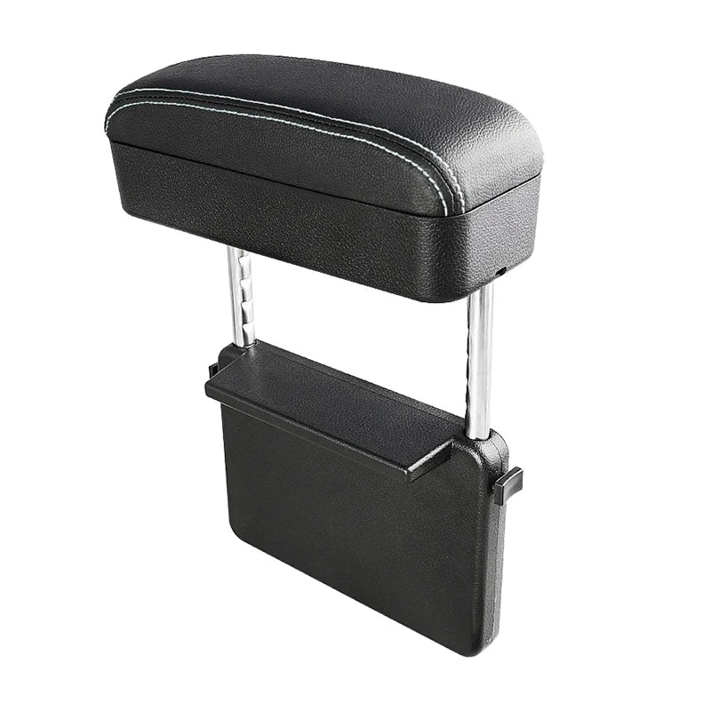 Boîte d'accoudoir de voiture, support de coude réglable, organiseur d'espace de siège, coussin compatible avec voitures, SUV, camionnettes, confort de conduite ergonomique